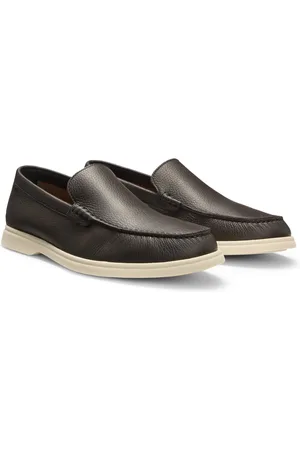HUGO BOSS Mocassins van bewerkt leer met logodetail