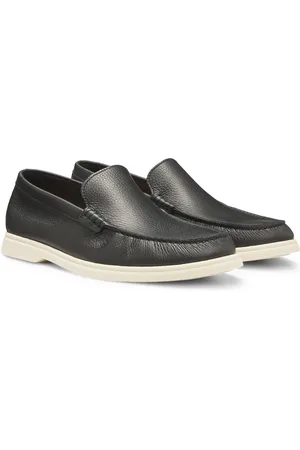 HUGO BOSS Mocassins van bewerkt leer met logodetail