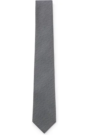 HUGO BOSS Stropdas van Italiaanse zijdejacquard met diagonale strepen