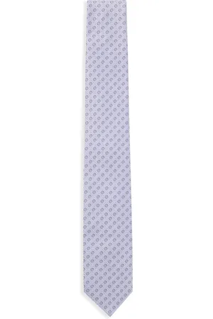 HUGO BOSS Stropdas van een zijdemix met microdessin