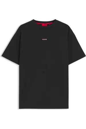 HUGO BOSS Relaxed-fit pyjama-T-shirt van katoen met logoprints
