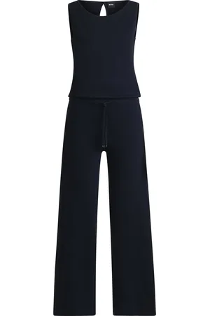 HUGO BOSS Mouwloze jumpsuit met trekkoord aan de tailleband