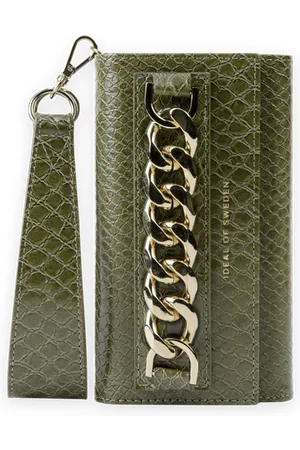 IDEAL OF SWEDEN Studio Clutch Green Snake