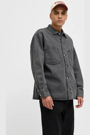 JACK & JONES Wide Fit Denim Overhemd
