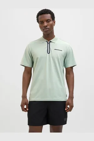 JACK & JONES Gedrukt Overhemd Kraag Polo Shirt