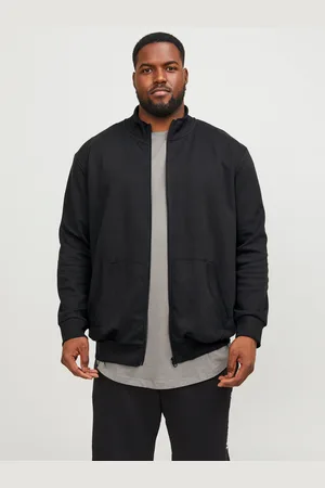 JACK & JONES Plus Size Effen Sweatshirt Met Rits