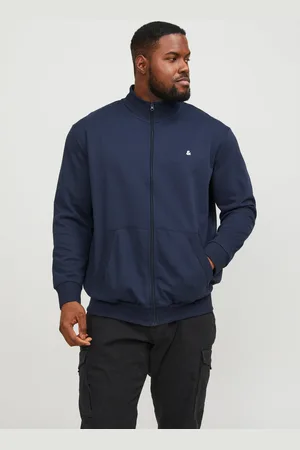 JACK & JONES Plus Size Effen Sweatshirt Met Rits