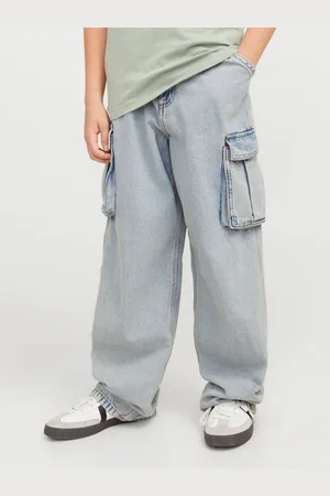 JACK & JONES Jjialex Jjcargo Akm 311 Ln Jnr Baggy Fit Jeans Junior