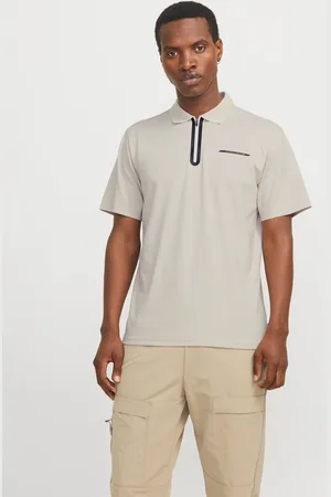 JACK & JONES Gedrukt Overhemd Kraag Polo Shirt
