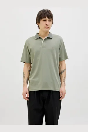 JACK & JONES Effen Overhemd Kraag Polo Shirt
