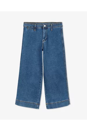 OVS Dames Wijde Jeans - Blauwe Jeans, Cropped Wide Leg Fit