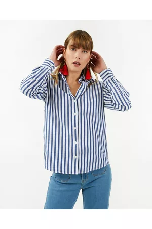 OVS Dames Blouses - Blauw Gestreept Hemd