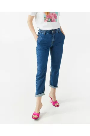 OVS Dames Jeans - Donkerblauwe Slouchy Jeans