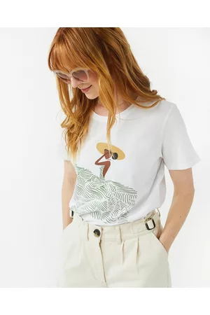 OVS Dames Witte T-shirts - T-shirt Met Print