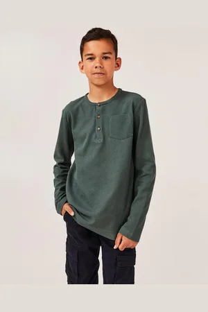 Fish & Chips Longsleeve Met Wafelpatroon, 7-14 Jaar