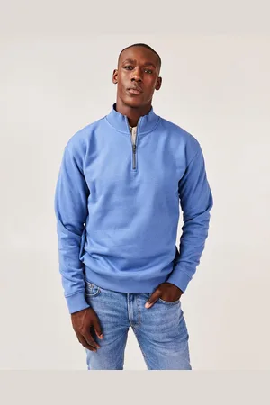 QS by s.Oliver Blauwe Sweater Met Korte Rits