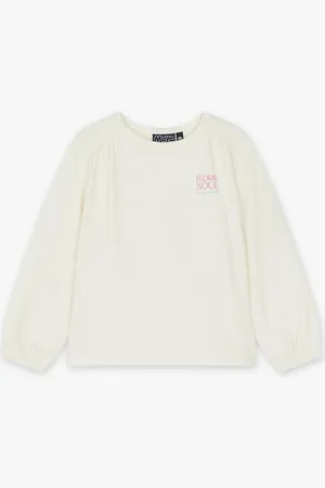 Maya Deluxe Offwhite Blouse Met Opschrift