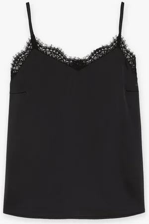 Sora Zwarte Top Met Kant