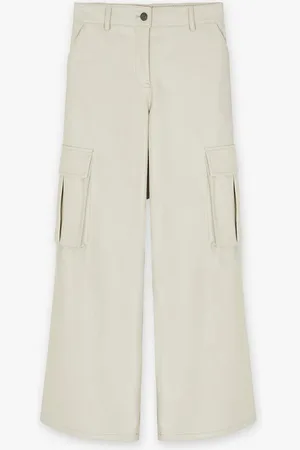 Camille Beige Broek, Cargo Fit, 6-14 Jaar