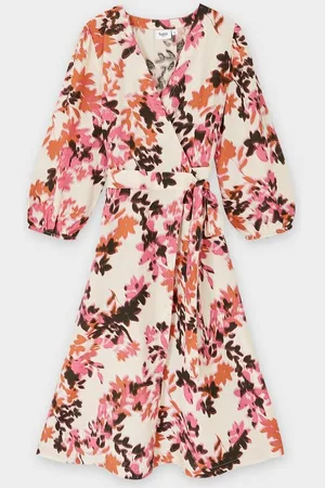 Saint Tropez Wikkeljurk Met Abstracte Bloemenprint