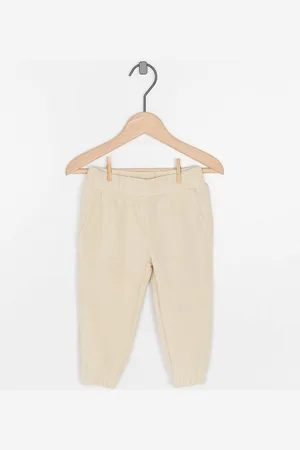 Cuddles and Smiles Beige Joggingbroek Van Fleece