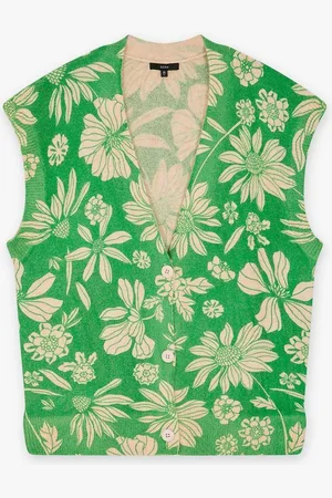 Sora Mouwloze Cardigan Met Bloemenprint