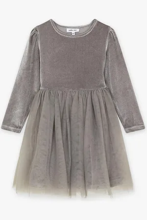 Milla star Fluwelen Jurk Met Tule
