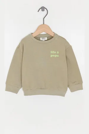 Cuddles and Smiles Groene Sweater Met Backprint, Fils ?? Papa