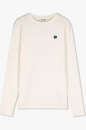 Fish & Chips Witte Longsleeve Met Rib