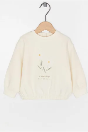 Cuddles and Smiles Sweater Met Geborduurde Bloemen