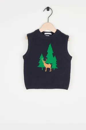 Familystories Blauwe Kerstdebardeur, Baby