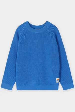 Kidz Nation Blauwe Trui Met Wafelpatroon