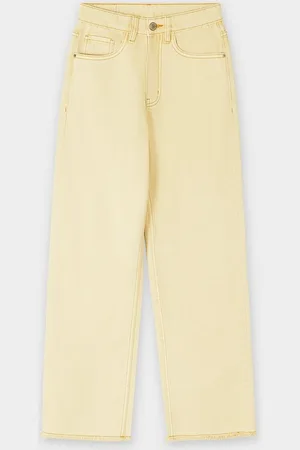 Groggy Gele Jeans, Straight Fit