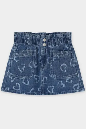 Milla star Jeansrok Met Hartjespatroon
