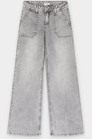 Sora Grijze Jeans, Wide Fit