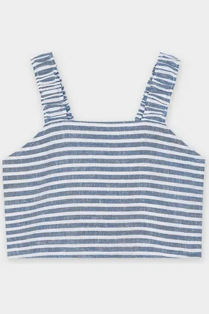 Fish & Chips Cropped Top Met Linnen