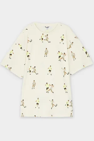 Fish & Chips T-shirt Met Voetballerprint