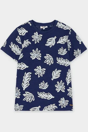 Fish & Chips T-shirt Met Plantenprint
