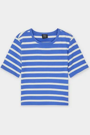 Groggy T-shirt Met Fijne Rib