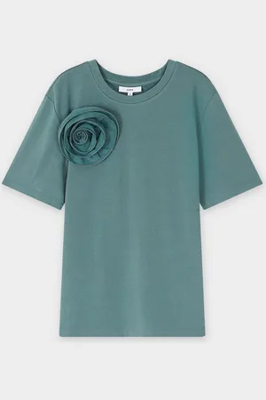 Sora Groen T-shirt Met Bloem