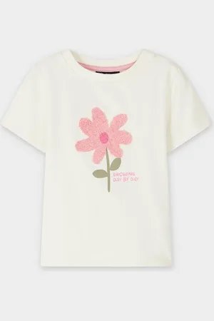 Maya Deluxe T-shirt Met Bloem Van Bouclé