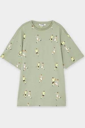Fish & Chips T-shirt Met Voetballerprint