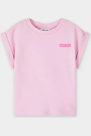 Milla star T-shirt Met Opschrift In Reliëf
