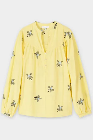 Sora Blouse Met Geborduurde Bloemen