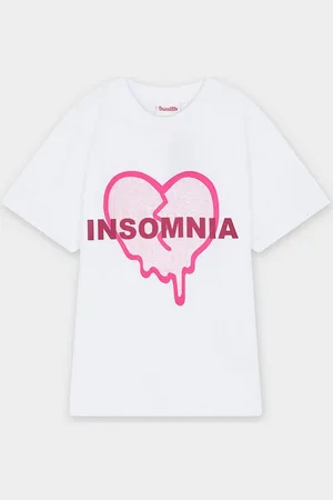 Camille T-shirt Insomnia Met Glitterprint, Unisex, 4-14 Jaar
