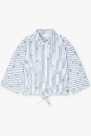 Milla star Blouse Met Geborduurde Bloemen, Feest