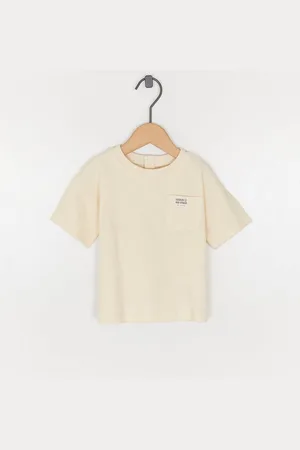 Cuddles and Smiles Beige T-shirt