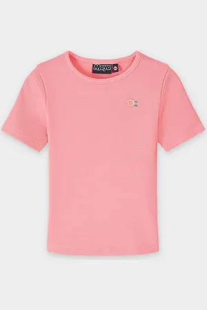 Maya Deluxe T-shirt Met Fijn Ribpatroon