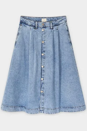 Dina Tersago Lichtblauwe Jeansrok