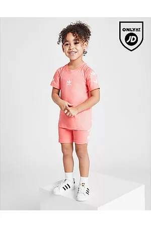 adidas Girls' Repeat Trefoil T-Shirt/Shorts Set Infant